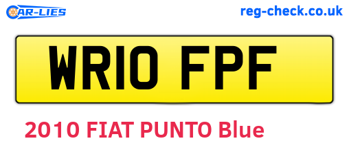 WR10FPF are the vehicle registration plates.