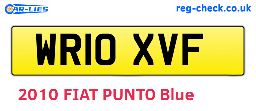 WR10XVF are the vehicle registration plates.