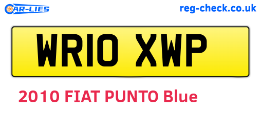 WR10XWP are the vehicle registration plates.