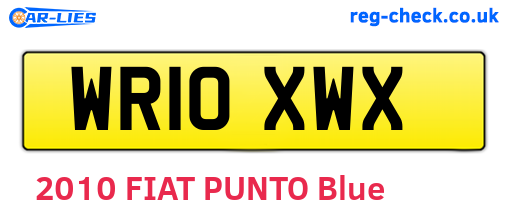 WR10XWX are the vehicle registration plates.