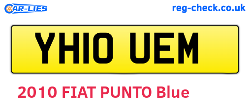 YH10UEM are the vehicle registration plates.