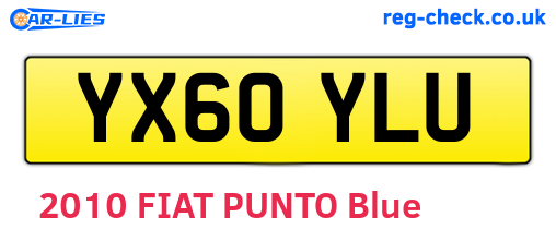 YX60YLU are the vehicle registration plates.