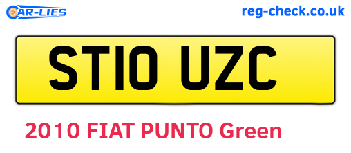ST10UZC are the vehicle registration plates.