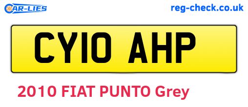CY10AHP are the vehicle registration plates.