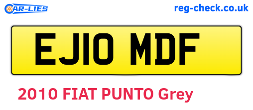 EJ10MDF are the vehicle registration plates.