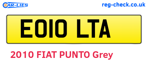 EO10LTA are the vehicle registration plates.
