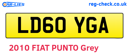 LD60YGA are the vehicle registration plates.