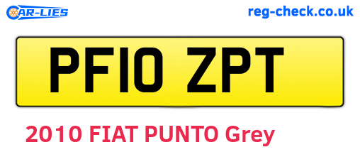 PF10ZPT are the vehicle registration plates.