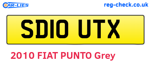 SD10UTX are the vehicle registration plates.