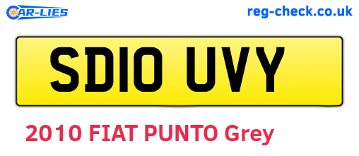 SD10UVY are the vehicle registration plates.