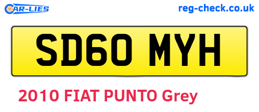 SD60MYH are the vehicle registration plates.