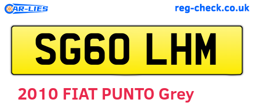 SG60LHM are the vehicle registration plates.