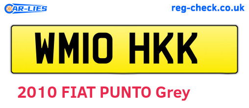 WM10HKK are the vehicle registration plates.
