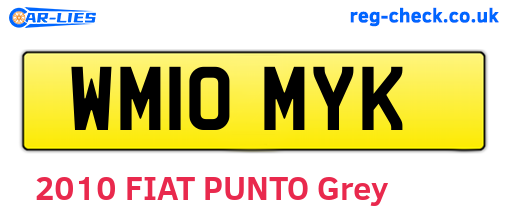 WM10MYK are the vehicle registration plates.