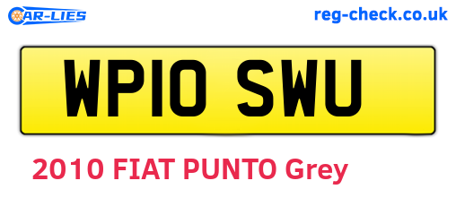 WP10SWU are the vehicle registration plates.