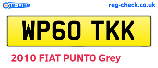 WP60TKK are the vehicle registration plates.