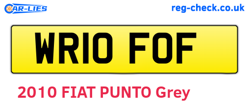 WR10FOF are the vehicle registration plates.