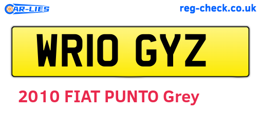 WR10GYZ are the vehicle registration plates.
