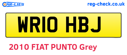 WR10HBJ are the vehicle registration plates.