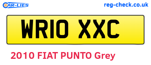 WR10XXC are the vehicle registration plates.