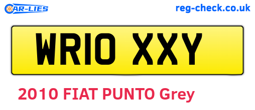 WR10XXY are the vehicle registration plates.