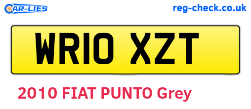 WR10XZT are the vehicle registration plates.