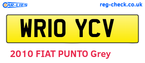 WR10YCV are the vehicle registration plates.