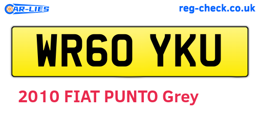 WR60YKU are the vehicle registration plates.