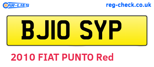 BJ10SYP are the vehicle registration plates.