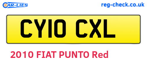 CY10CXL are the vehicle registration plates.