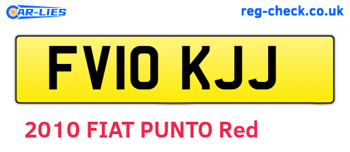 FV10KJJ are the vehicle registration plates.
