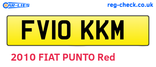 FV10KKM are the vehicle registration plates.