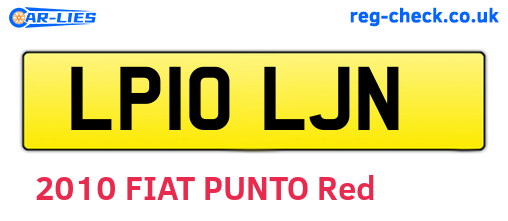 LP10LJN are the vehicle registration plates.