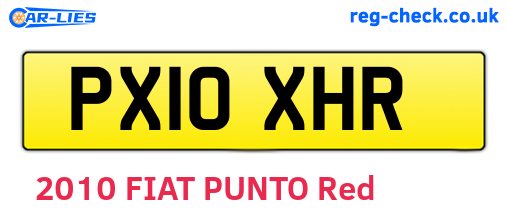 PX10XHR are the vehicle registration plates.