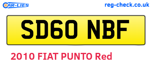 SD60NBF are the vehicle registration plates.
