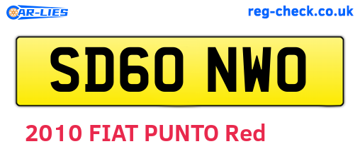 SD60NWO are the vehicle registration plates.