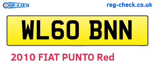 WL60BNN are the vehicle registration plates.