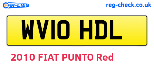 WV10HDL are the vehicle registration plates.