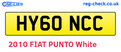 HY60NCC are the vehicle registration plates.