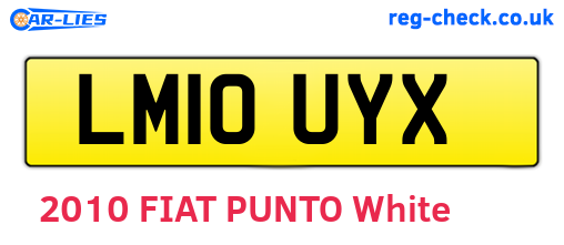 LM10UYX are the vehicle registration plates.