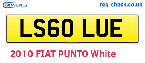 LS60LUE are the vehicle registration plates.