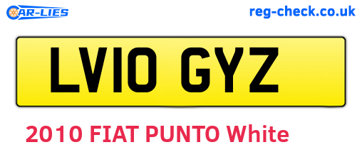 LV10GYZ are the vehicle registration plates.