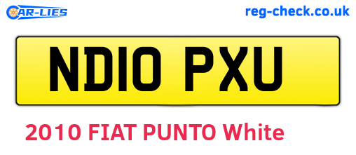 ND10PXU are the vehicle registration plates.