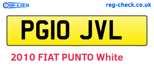 PG10JVL are the vehicle registration plates.