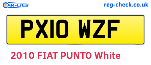 PX10WZF are the vehicle registration plates.