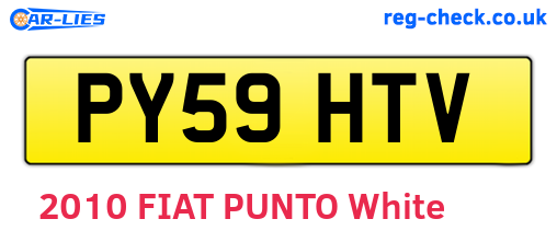 PY59HTV are the vehicle registration plates.