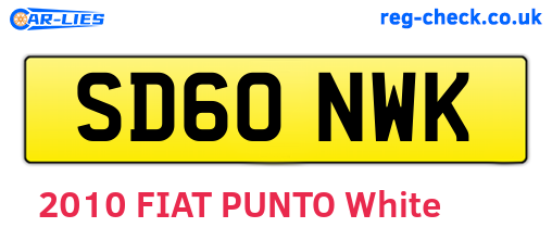 SD60NWK are the vehicle registration plates.