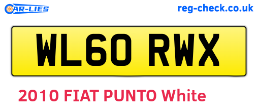 WL60RWX are the vehicle registration plates.