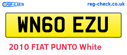 WN60EZU are the vehicle registration plates.