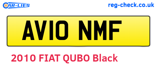 AV10NMF are the vehicle registration plates.